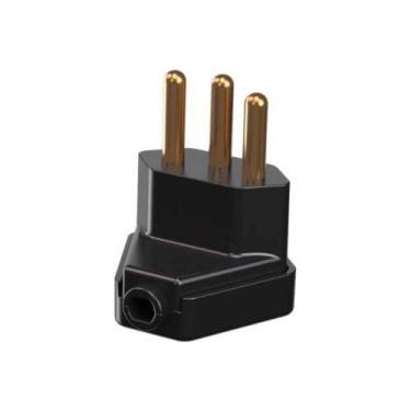 Imagem de Pino Macho 3P 20A Triangular Preto - Conector Elétrico 26564 - Mectron