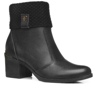 Imagem de Bota Pegada Feminina Cano Curto em Couro Preto 280305-03-Feminino