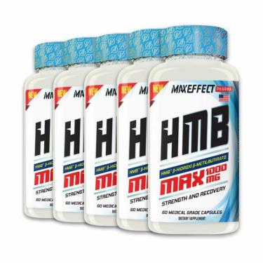 Imagem de Kit 5un HMB Max 1000mg MAXEFFECT Pharma – 60 Tabletes cada – Suplemento Alimenta-Unissex