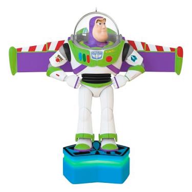 Imagem de Hallmark Keepsake Enfeite de Natal 2025, coleção Toy Story da Disney/Pixar Buzz Lightyear com luz e som, presentes para fãs da Disney