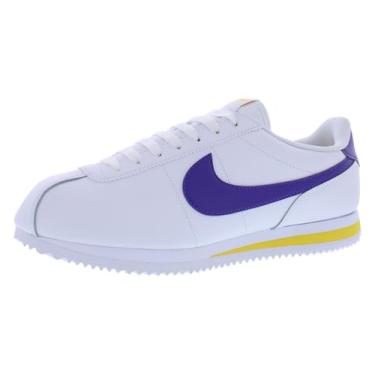 Imagem de Nike Tênis masculino Cortez (DM4044-106, branco/milho universitário/roxo universitário), Branco/Milho universitário/roxo universitário, 42