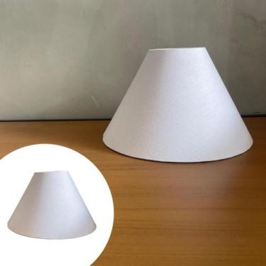 Imagem de Cúpula Para Abajur 20x10x30cm Tecido Algodão Soquete Nacional cor Bran