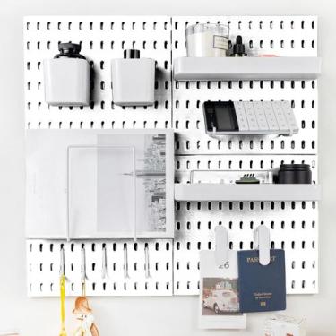 Imagem de Kit de combinação Pegboard RIVTUN Wall Organizer 4 White