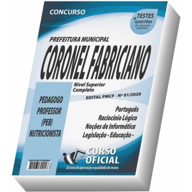 Imagem de Apostila Coronel Fabriciano - Nutricionista