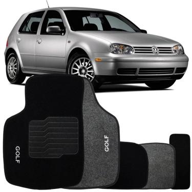Imagem de Jogo de Tapete Automotivo Carpete Golf 1999 à 2011 Soft Logo Bordado 5 Peças