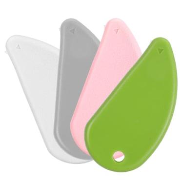 Imagem de COMNICO Cortador de segurança com lâmina de cerâmica, 4 peças, mini cortador de caixa com orifício para chaveiro, cupom de abridor de pacote, para bolsa de bolso, envelope e papel de carta de correio