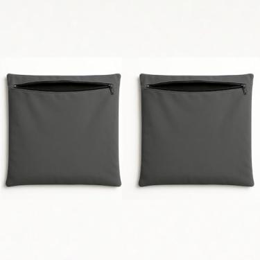 Imagem de Kit 2 Capa de Almofada 42cm Decorativa Suede Sofá Poltrona Cor:cinza