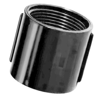 Imagem de Luva Roscável Pvc Antichama Eletroduto 4 Polegadas Preta Pvc