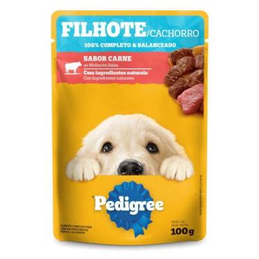 Imagem de Ração Úmida Pedigree Sachê Sabor Carne ao Molho para Cães Filhotes 100