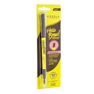 Imagem de Lapiseira Para Sobrancelhas Vizzela Retrátil À Prova Dágua Hello Brow 
