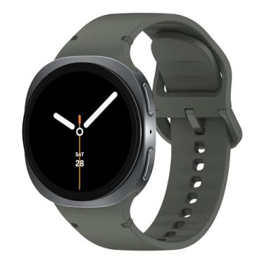Imagem de Nathlafu Pulseiras esportivas compatíveis com Samsung Galaxy Watch 8 de 40 mm e 44 mm/Watch 8 Classic de 46 mm, à prova d'água sem lacunas para Samsung Watch 8 2025, mulheres e homens (verde)