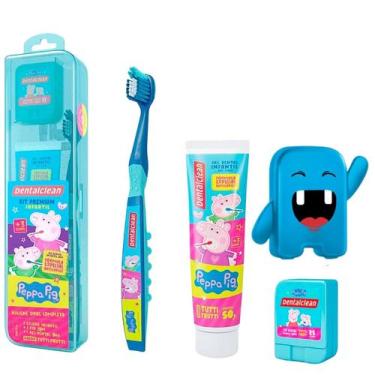 Imagem de Kit Dental Infantil Peppa Pig + Porta Dentes de Leite - Dentalclean, A