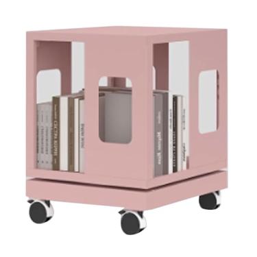 Imagem de Estante rotativa, estante de livros, prateleira de armazenamento para escritório em casa, estante rotativa de 360°, fácil de montar, estante de livros