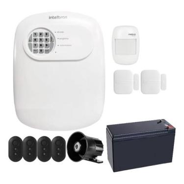 Imagem de Kit Alarme Intelbras ANM 24 NET com 3 Sensores Sem Fio e 4 Controles