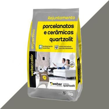 Imagem de Rejunte quartzolit 1kg porcelanato cinza outono