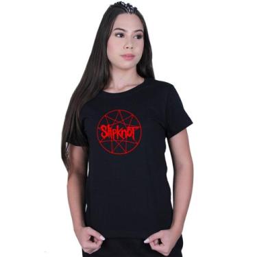 Imagem de Camiseta Baby Look Feminina Slipknot World Rock Banda - Lafre, Preto, 