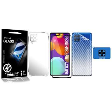 Imagem de Capa Capinha Galaxy M62 M625 6.7 + Pelicula 3d + Pel Camera + Carbono 