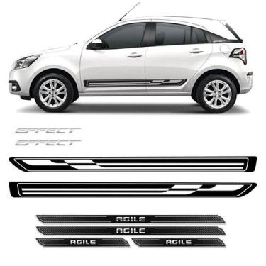 Imagem de Kit Faixa Preto Agile Effect 2010/2014 + Soleira Protetora - SPORTINOX