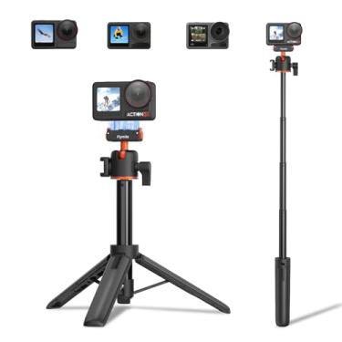 Imagem de BRDRC Acessórios de tripé Action 5 Pro, haste de extensão de 53 cm, mini mesa de mesa, bastão de selfie, alça portátil, suporte de liberação rápida com sapata fria para câmera DJI Osmo Action 5 Pro 4