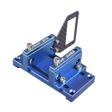 Imagem de menolana Motor de metanol em funcionamento em suporte CNC usinado profissionalmente canais de porca deslizante liga de alumínio leve resistente e funcional, Azul