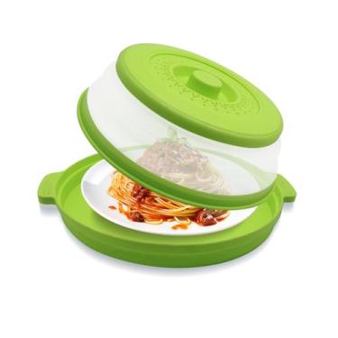 Imagem de Tampa de microondas para alimentos em silicone ventilado dobrável HANT