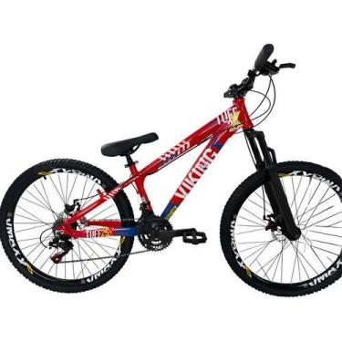 Imagem de Bicicleta Vikingx Do Grau 21v aros Vmaxx Vermelho Azul