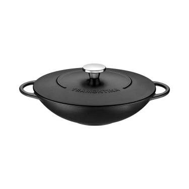 Imagem de Frigideira Wok Tramontina Trento 20806032 Ferro Fundido Preto