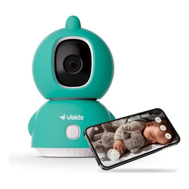 Imagem de Babá Eletrônica Wi-fi Velds, Visão Noturna E Detecção De Choro, Câmera Bebê Smart C/ Capinha De Dragão