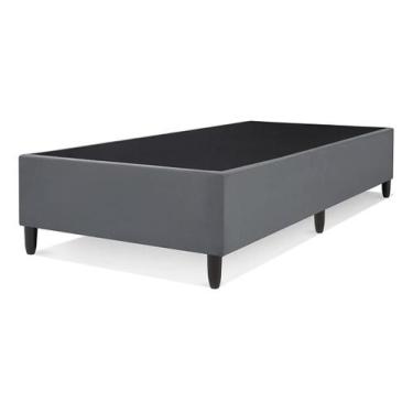 Imagem de BASE SOLTEIRO BOX PADRÃO 0,88 x 1.88 - GTA KASACONFORTO, Cinza, suede