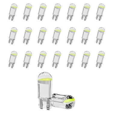 Imagem de QKYS Lâmpadas LED de carro 194 de 30 peças, super brilhantes 0,36 W 12 V T10 6000 K, lâmpadas interiores 168 2825 W5W Wedge COB, universal para painel, mapa de cúpula de carro, luz de placa de licença