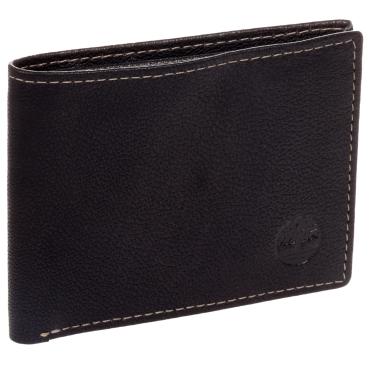 Imagem de Carteira Timberland de couro masculina Blix Slimfold, Preto, tamanho único