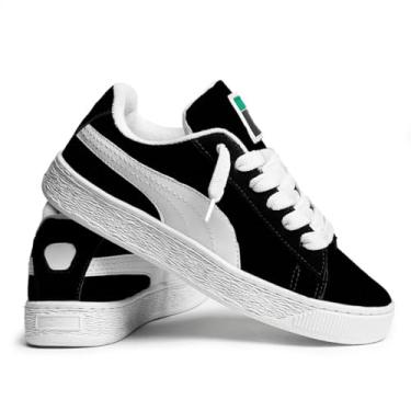 Imagem de Tenis Casual Feminino Academia Suede Orks Confortavel (PRETO BRANCO, BR, Adulto, Numérico, 41)