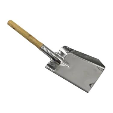Imagem de FashionCha Pás para Lareira, Pás Manuais, Ferramenta Portátil para Escavação, aço Inoxidável com Cabo de Madeira, Pá para Plantio de Churrasco, Pequeno