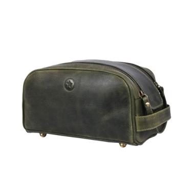 Imagem de Bolsa de viagem para higiene pessoal Aaron Leather Goods Premium Leath