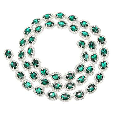 Imagem de 1 Jardas de Strassina Com Corte Artesanal e Requintado, Feito Em Corrente Marginal Brilhante para Costurar DIY, Decorar Buquês de Casamento, Mesas, Velas Com Cristal Vidro Vidro