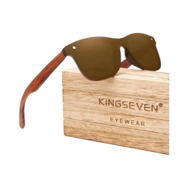 Imagem de Óculos De Sol Polarizados De Madeira KINGSEVEN Feitos À Mão Em Bubinga