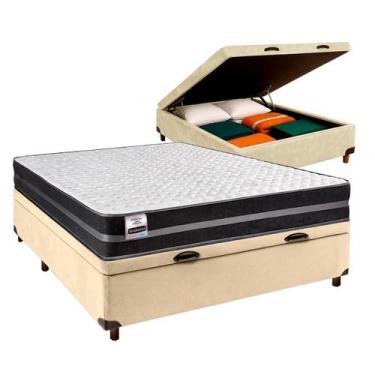 Imagem de Cama Box Bau + Colchão Casal Molas Ultralastic Inducol