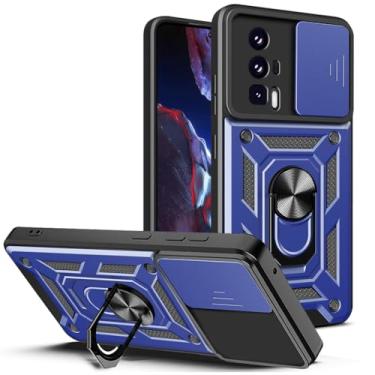 Imagem de SORAKA Capa para Xiaomi Poco F5 Pro 5G com suporte para anel Capa Slim Fit de TPU macio Capa Xiaomi Poco F5 Pro 5G com placa de metal para suporte magnético de telefone para carro