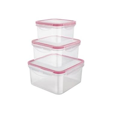 Imagem de Conjunto de Potes Herméticos Quadrados Euro Home PLA3666-VM em Plástico – 3 Peças