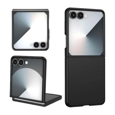 Imagem de Capa para Galaxy Z Flip6 antirreflexo rígida à prova de choque e poeira (para Galaxy Z Flip6/preta)
