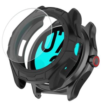 Imagem de Estilo no Pulso, Capa case bumper + película compatível com TicWatch Pro 5 Cor:Preta