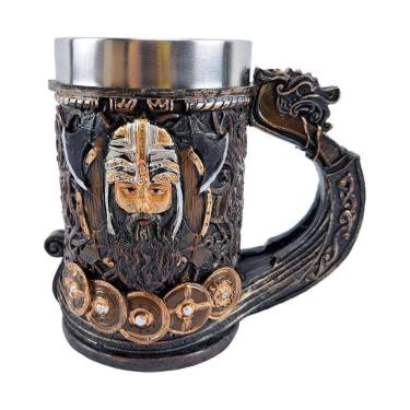 Imagem de Caneca De Resina 3D Barco Vikings