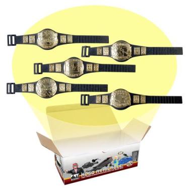 Imagem de Conjunto de 5 cintos de campeonato de luta livre para bonecos de ação 