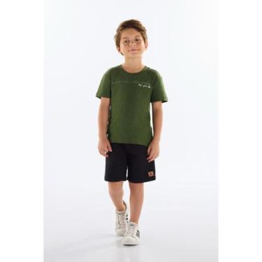 Imagem de Camiseta Menino em Meia Malha Flamê Quimby, Verde, 8