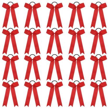 Imagem de Laço de cabelo elástico Cheer Bows CEELGON College Style 20 peças