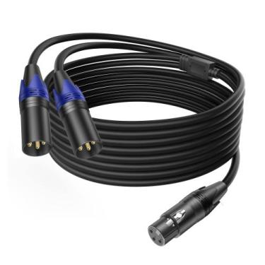 Imagem de Cabo XLR fêmea para 2 XLR macho Patch Y de 3 m - LanSensu