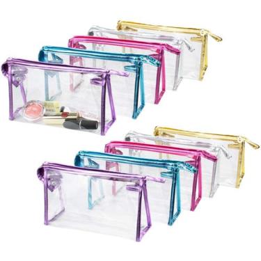 Imagem de Bolsa de cosméticos Hedume, transparente, impermeável, PVC, 10 unidade