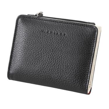 Imagem de Carteira Feminina Couro Bovino Mariart Azurita Preto/Branco