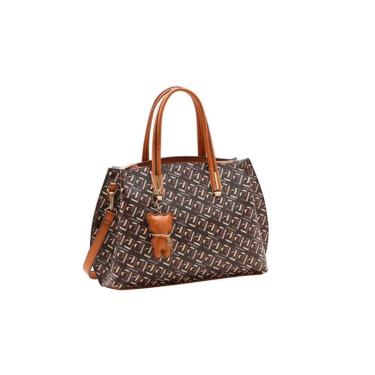 Imagem de Bolsa Monograma Art Chenson Café + Alça Tira Colo