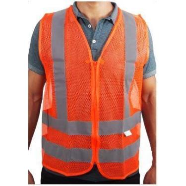 Imagem de Colete refletivo telado s/bolso laranja brascamp, GG